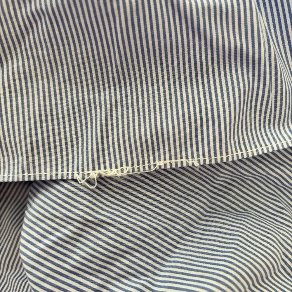 Saks Fifth Avenue Dress Off Shoulder High Low Size Large Summer Flowy Stripes